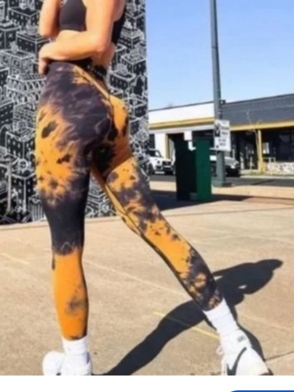 Balance Athletica Vitality Leggings - Orange & Black Cloud Tie-Dye